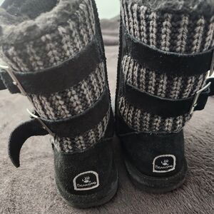 BearPaw Kids Black and Gray Boots
